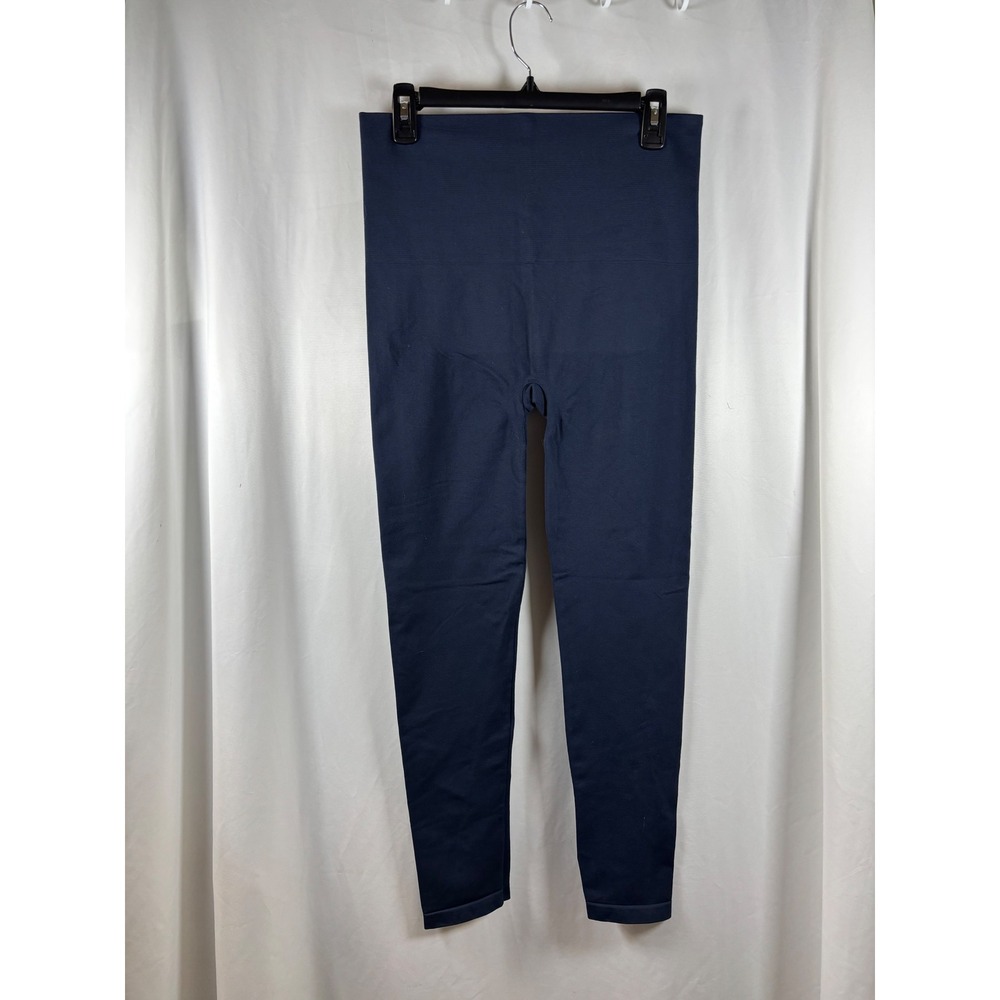 Spanx Look at Me Now Seamless Leggings Navy Blue High Waisted Plus Size 1X/1TG